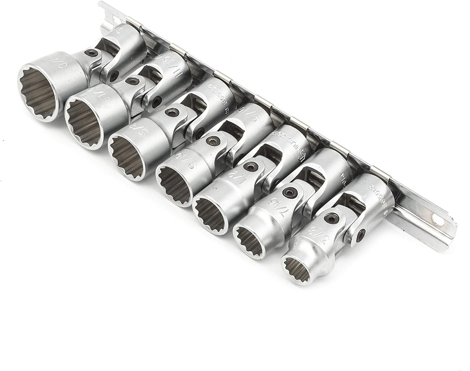 Genius US-307S - 7PC 3/8" Dr. SAE Universal Hand Socket Set (12-Point)