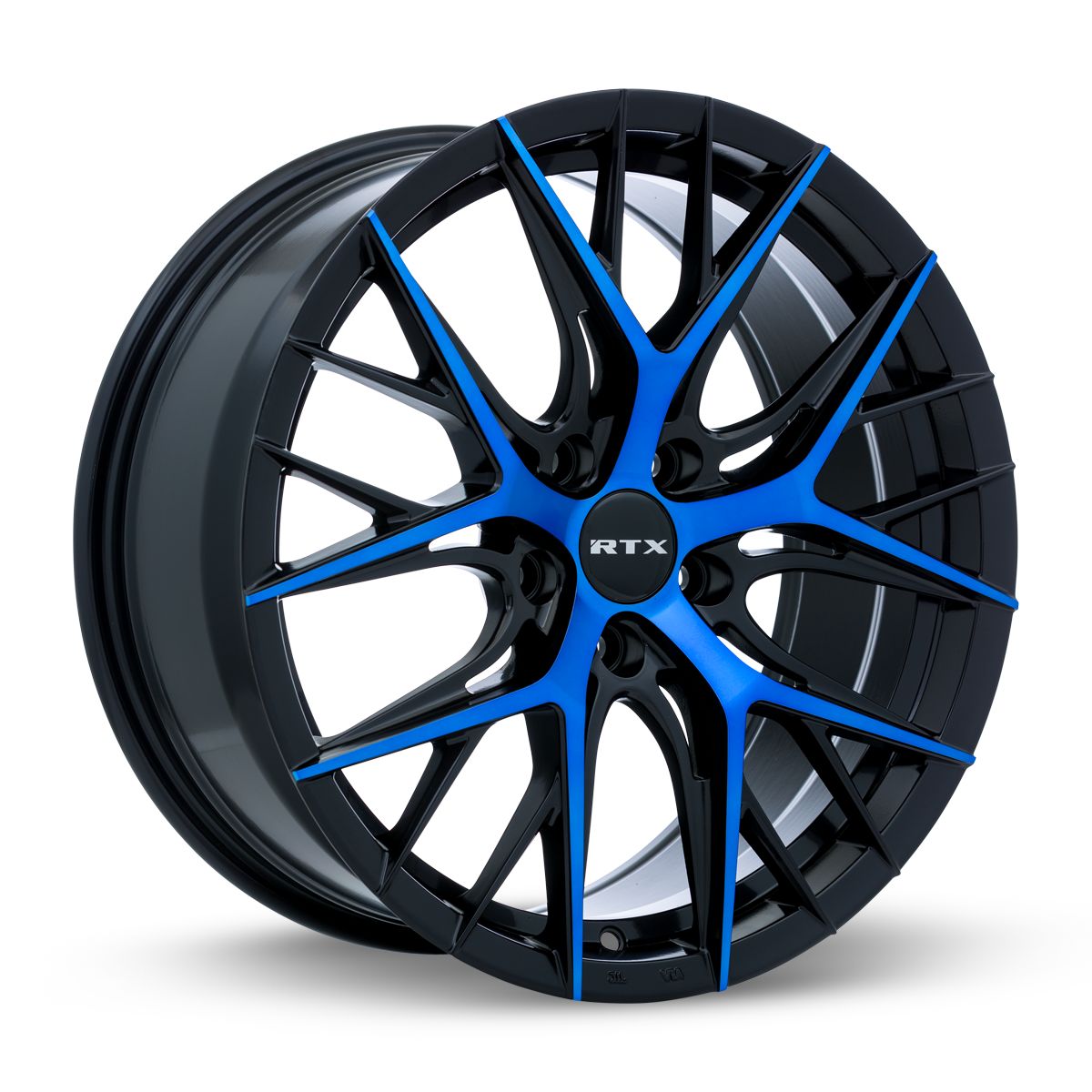 Valkyrie • Gloss Black Machined Blue • 18x8 5x114.3 ET40 CB73.1