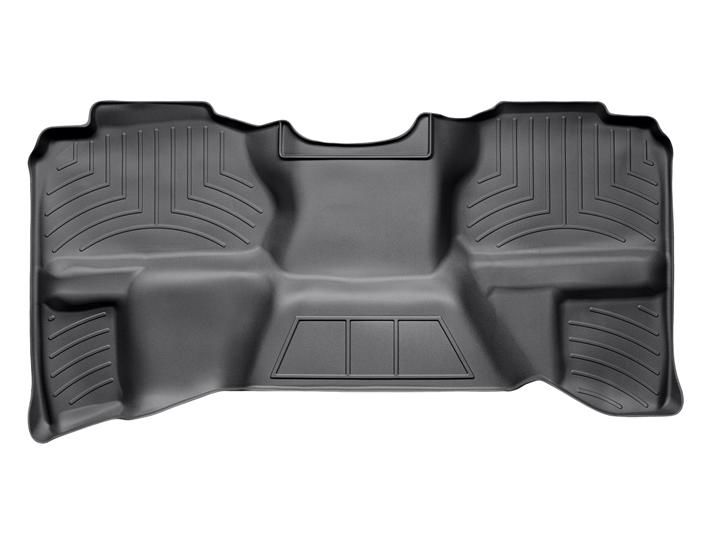 Weathertech® • 440669 • FloorLiner • Molded Floor Liners • Black • Second Row • Chevy Silverado / GMC Sierra 1500/2500/3500 07-13