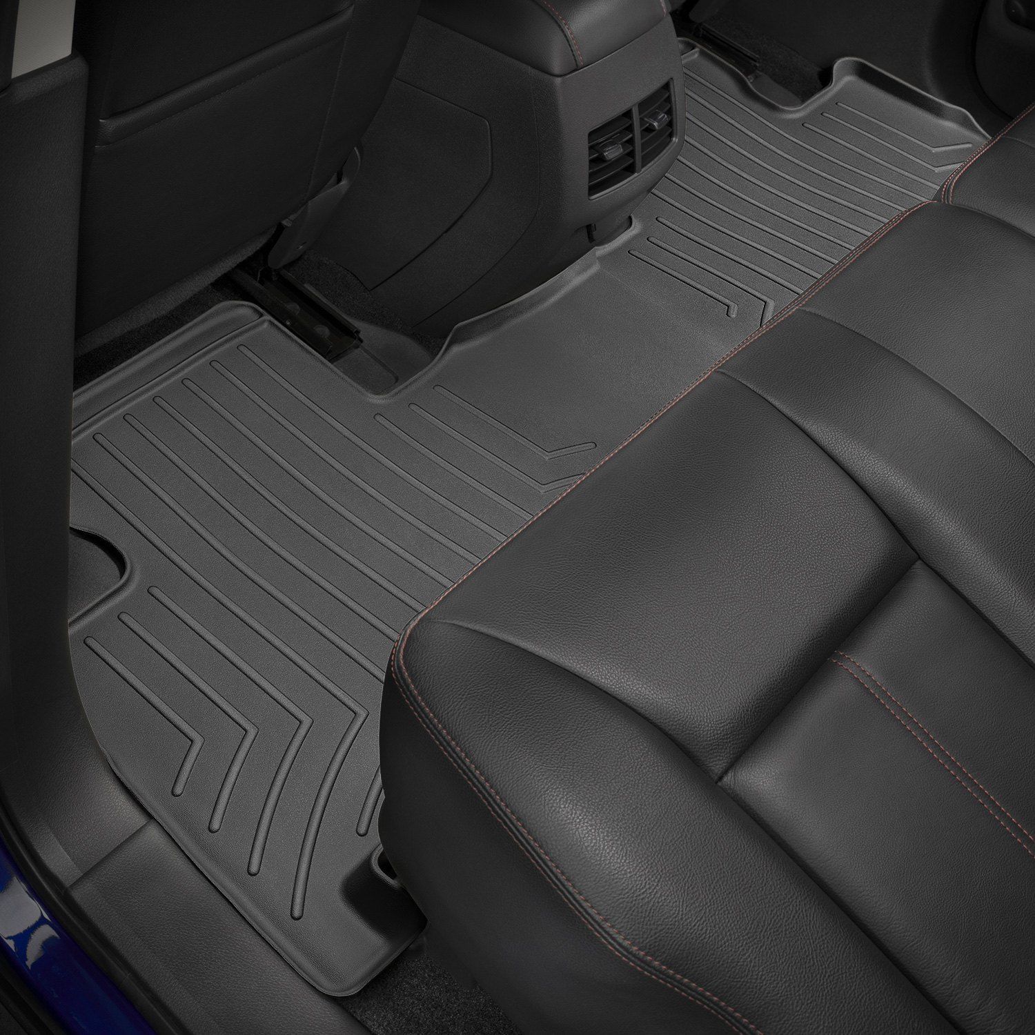 Weathertech® • 441102 • FloorLiner • Molded Floor Liners • Black • Second Row • Ford Edge 07-14 / Lincoln MKX 07-15