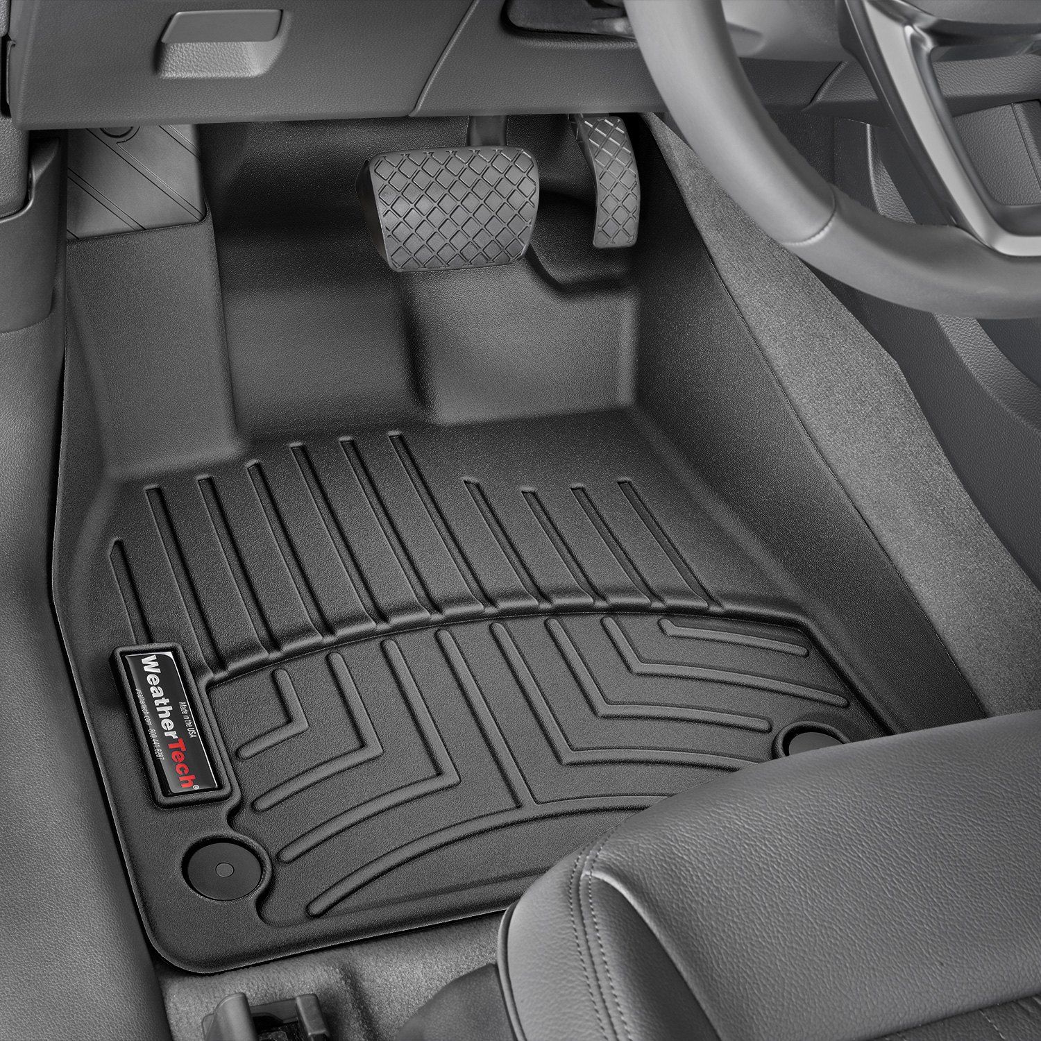 Weathertech® • 4411461 • FloorLiner • Molded Floor Liners • Black • First Row • Audi Q5 Sportback 21-22