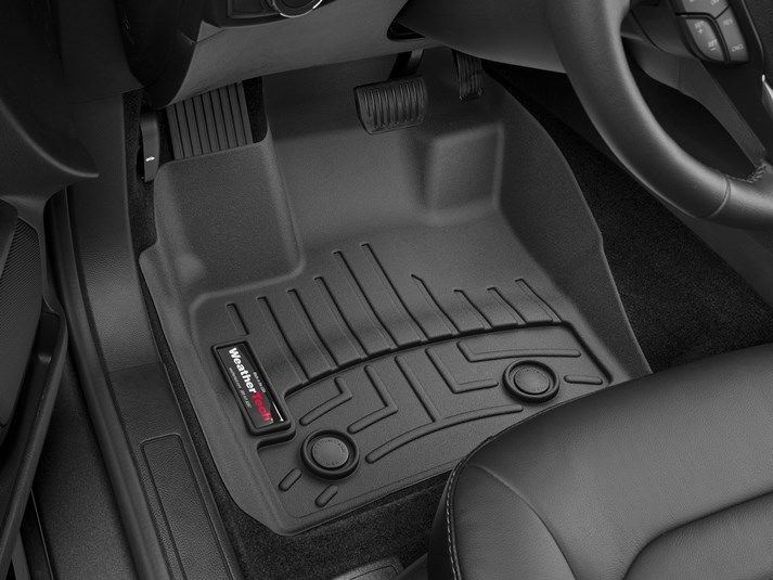 Weathertech® • 4412201 • FloorLiner • Molded Floor Liners • Black • First Row • Tesla 3 17-22