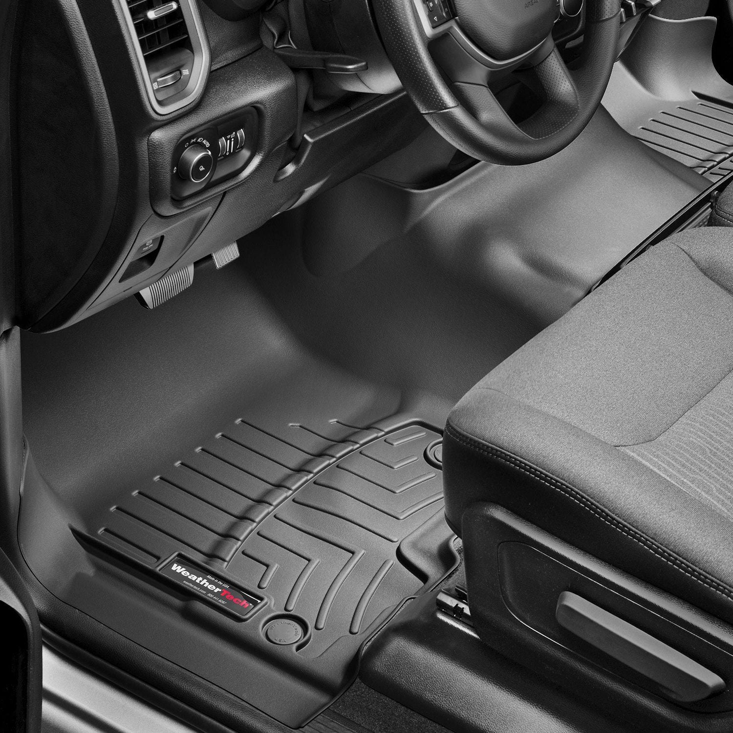 Weathertech® • 4414301 • FloorLiner • Molded Floor Liners • Black • First Row • Ram 1500 19-22