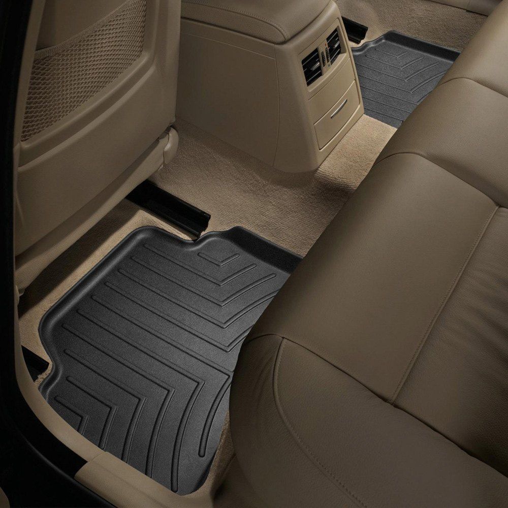 Weathertech® • 441462 • FloorLiner • Molded Floor Liners • Black • Second Row • BMW 3-Series 06-12