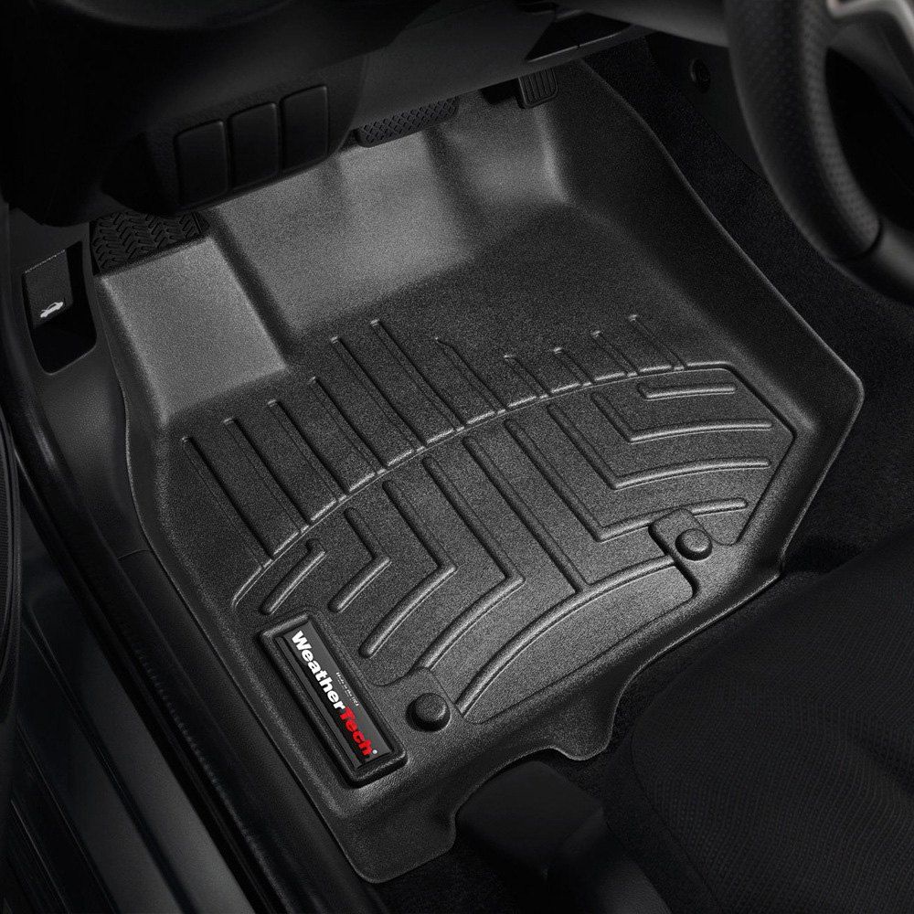 Weathertech® • 441811 • FloorLiner • Molded Floor Liners • Black • First Row • Honda Fit 09-13