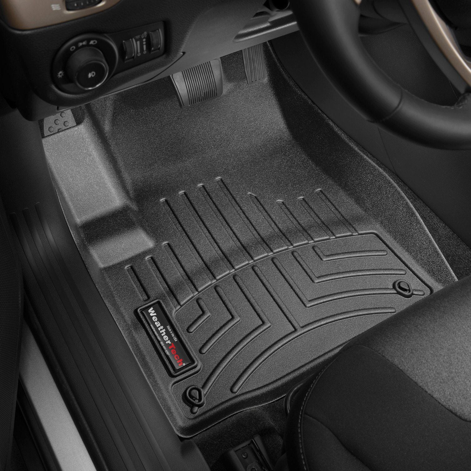 Weathertech® • 445661 • FloorLiner • Molded Floor Liners • Black • First Row