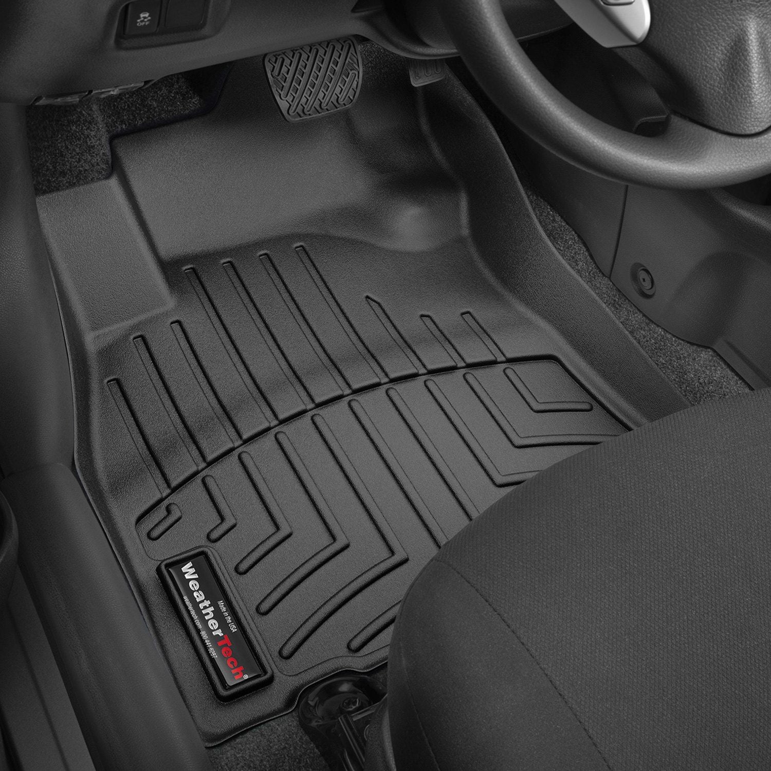 Weathertech® • 445771 • FloorLiner • Molded Floor Liners • Black • First Row