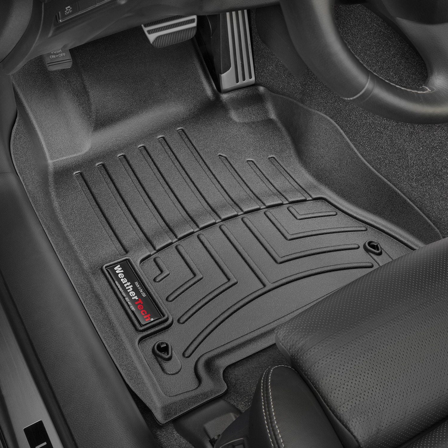 Weathertech® • 445861 • FloorLiner • Molded Floor Liners • Black • First Row