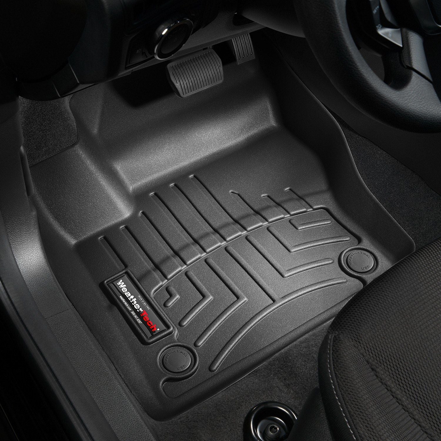 Weathertech® • 446461 • FloorLiner • Molded Floor Liners • Black • First Row