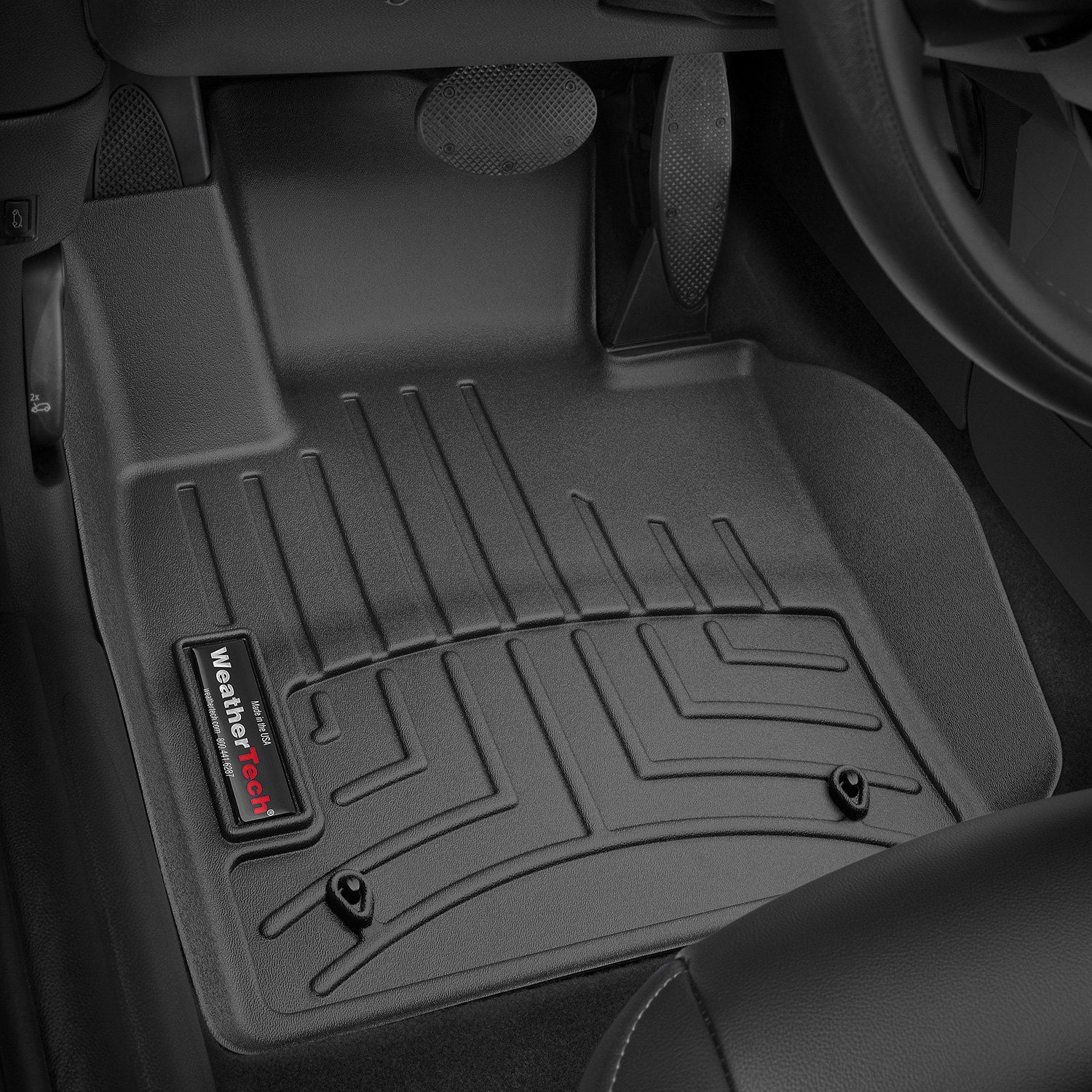 Weathertech® • 446751 • FloorLiner • Molded Floor Liners • Black • First Row • Mini Cooper Hardtop (2 Doors, Automatic) 14-22