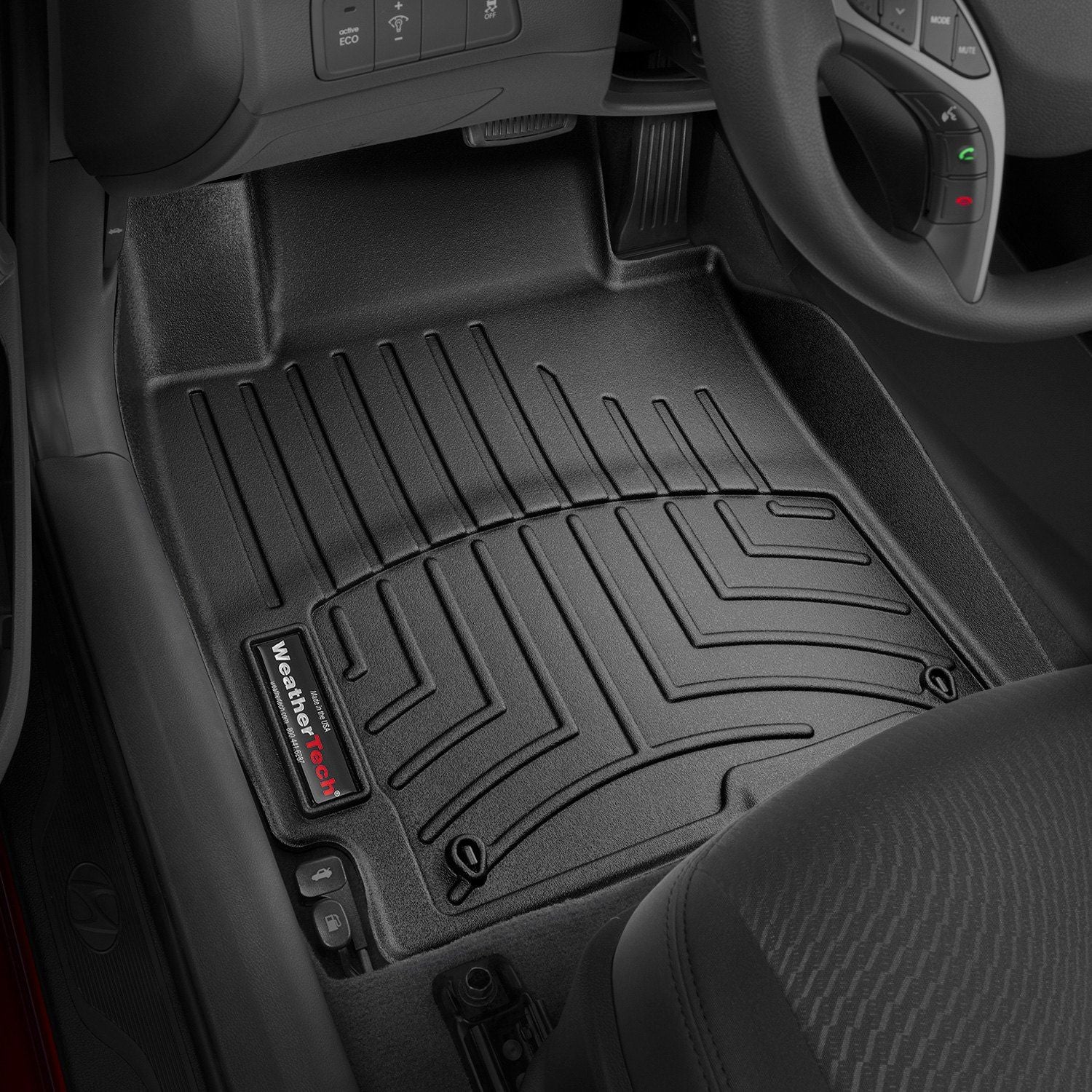 Weathertech® • 446861 • FloorLiner • Molded Floor Liners • Black • First Row