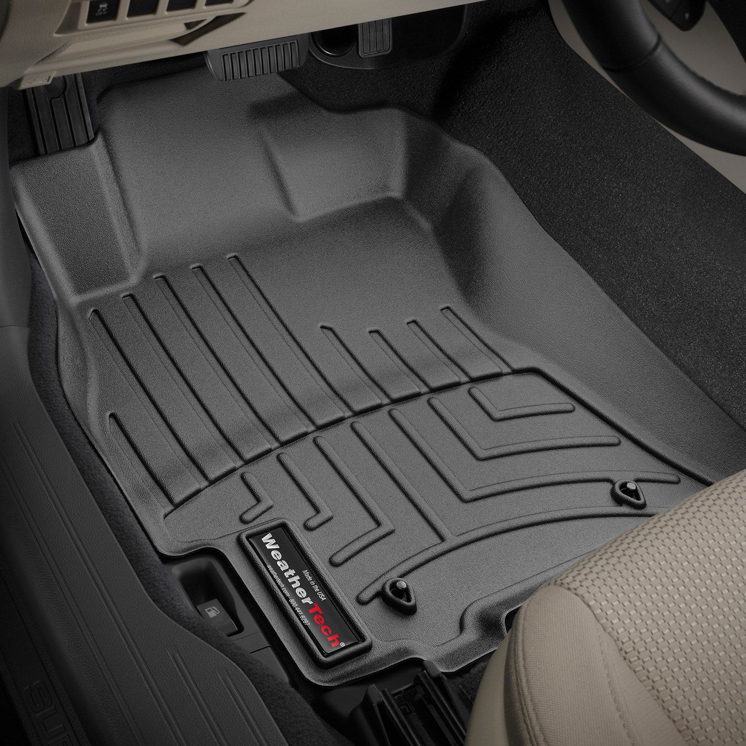 Weathertech® • 447081 • FloorLiner • Molded Floor Liners • Black • First Row