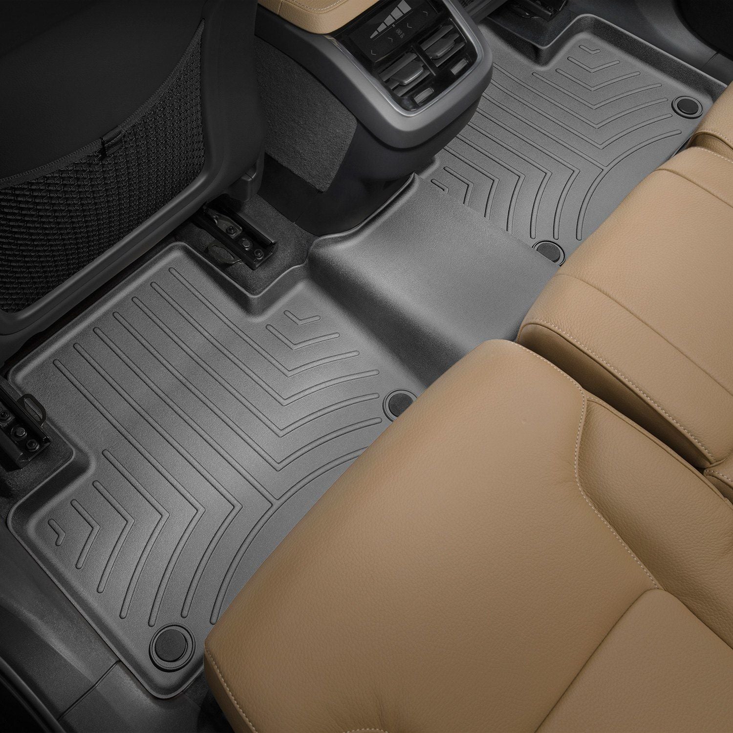 Weathertech® • 448282 • FloorLiner • Molded Floor Liners • Black • Second Row • Volvo XC90 16-22