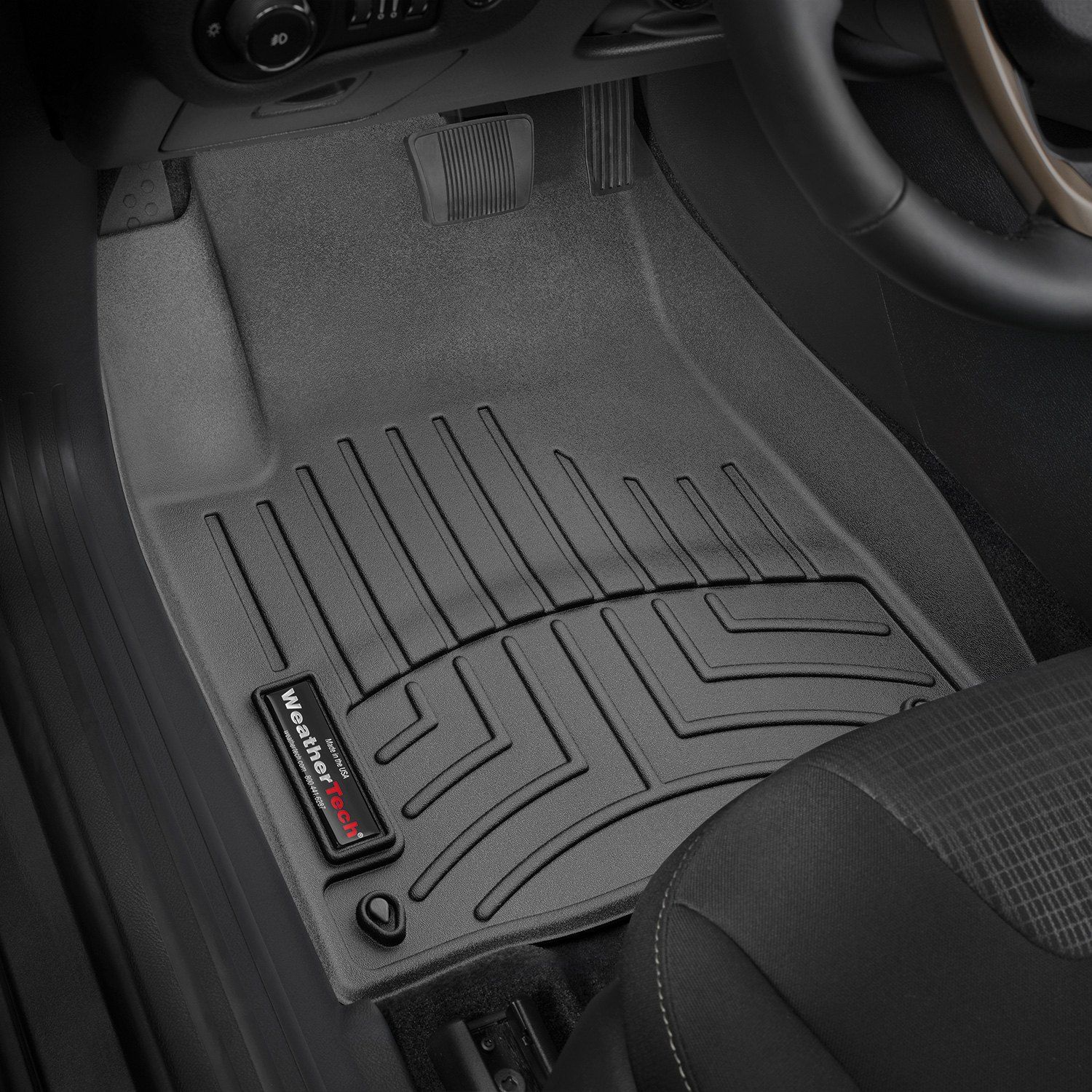 Weathertech® • 448331 • FloorLiner • Molded Floor Liners • Black • First Row