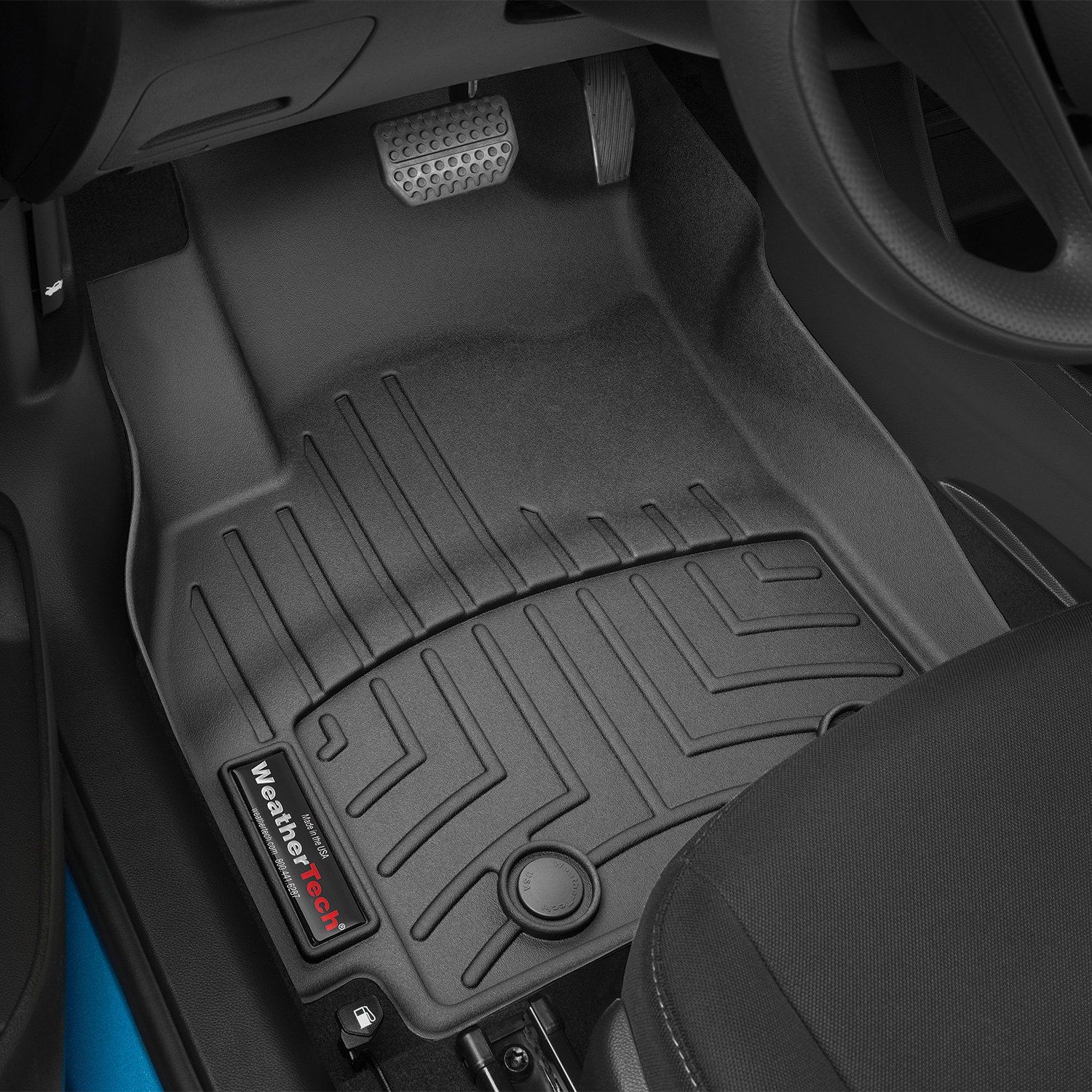 Weathertech® • 449511 • FloorLiner • Molded Floor Liners • Black • First Row • Chevrolet Spark 16-22