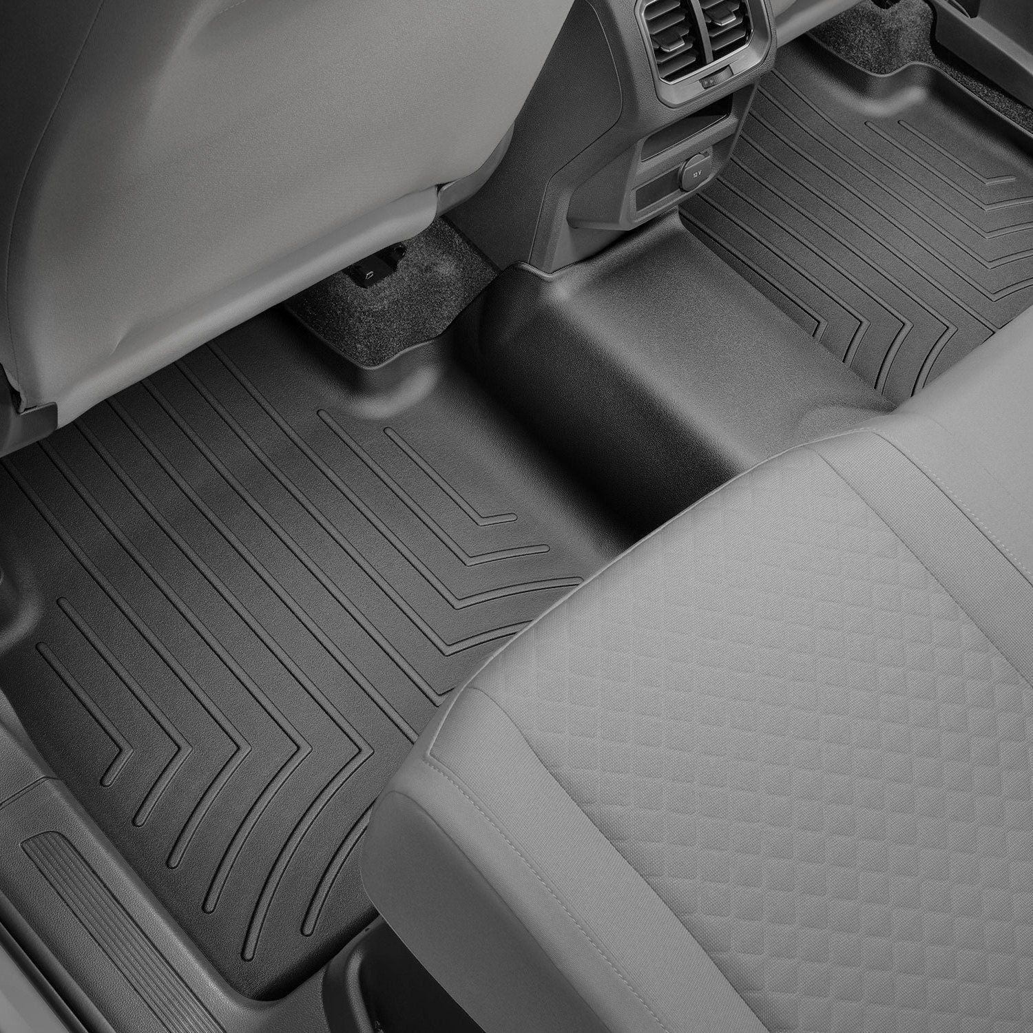 Weathertech® • 449893 • FloorLiner • Molded Floor Liners • Black • Second Row • Volkswagen Tiguan 18-23