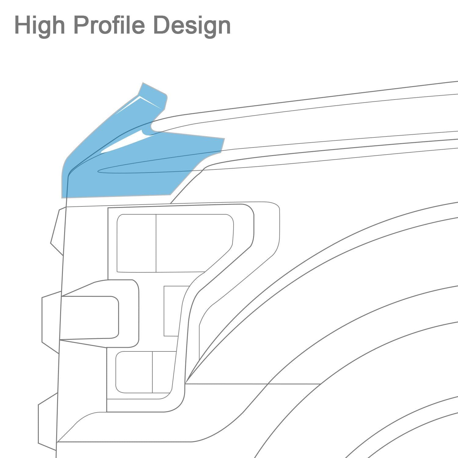 AVS® • 23956 • Bugflector • Hood Shield • Chevrolet Silverado 1500 19-22