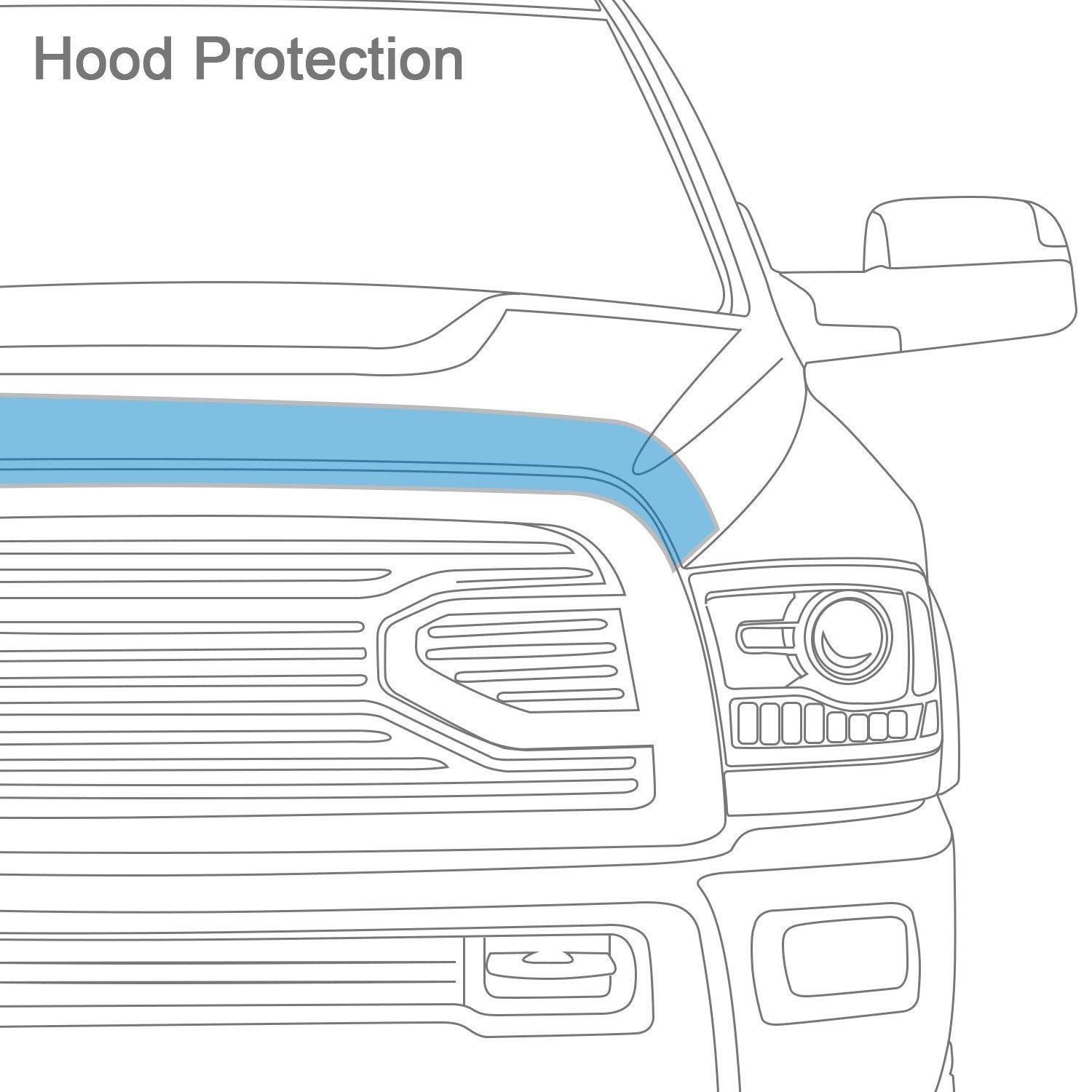 AVS® • 25159 • Bugflector II • Dark Smoke Hood Shield • GMC Sierra 1500 07-13