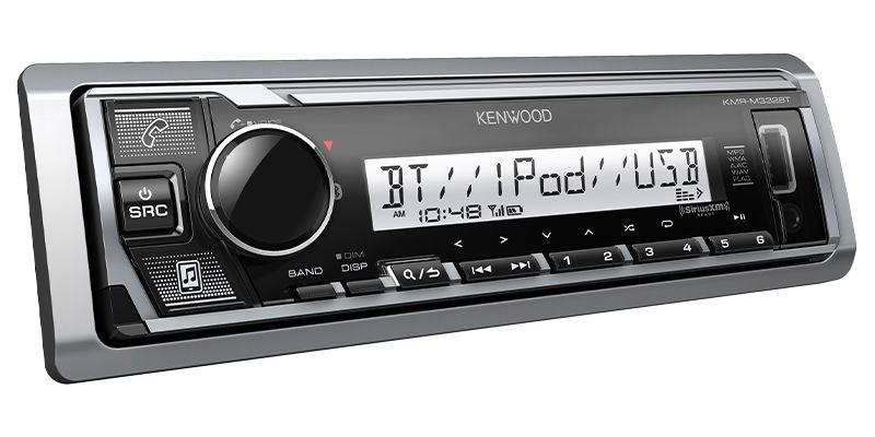 Kenwood KMR-M332BT - Marine Digital Media Receiver with Bluetooth