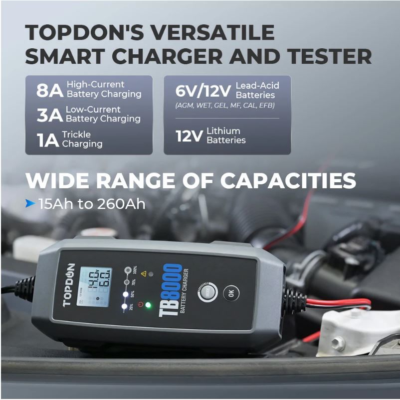 Topdon TB8000 - Smart Battery Charger